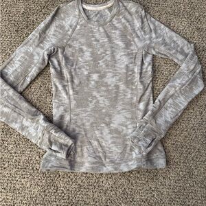 Gray Long Sleeve Athletic Top